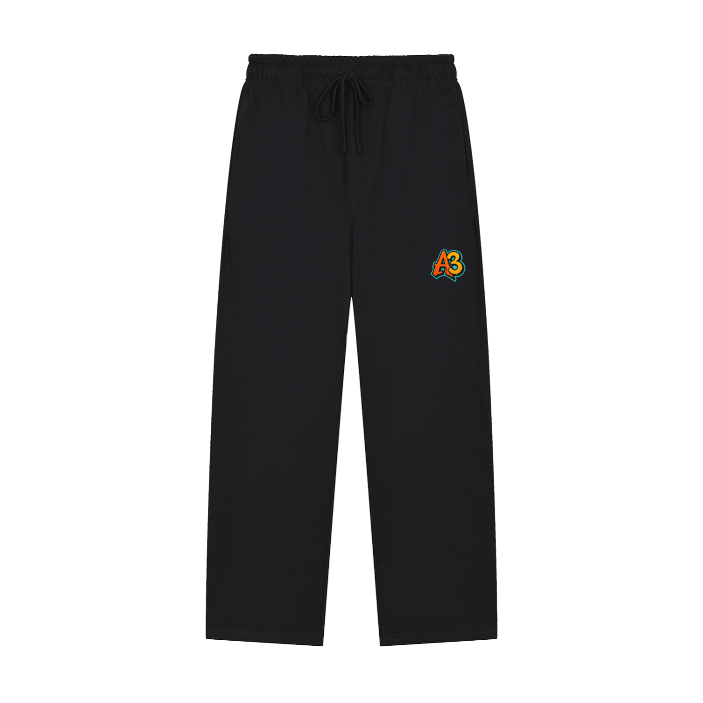 Solid Color Straight-Leg Sweatpants