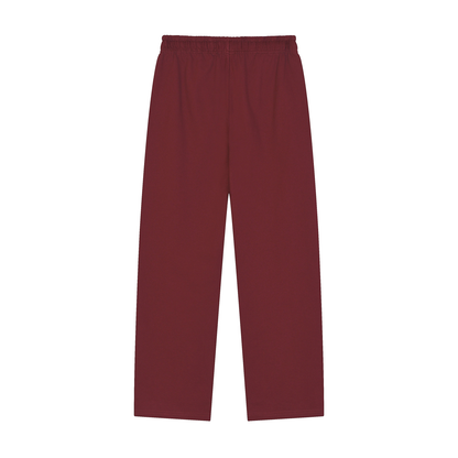Solid Color Straight-Leg Sweatpants