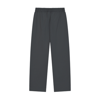 Solid Color Straight-Leg Sweatpants