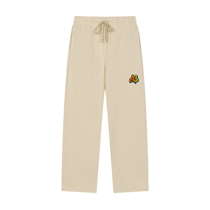 Solid Color Straight-Leg Sweatpants