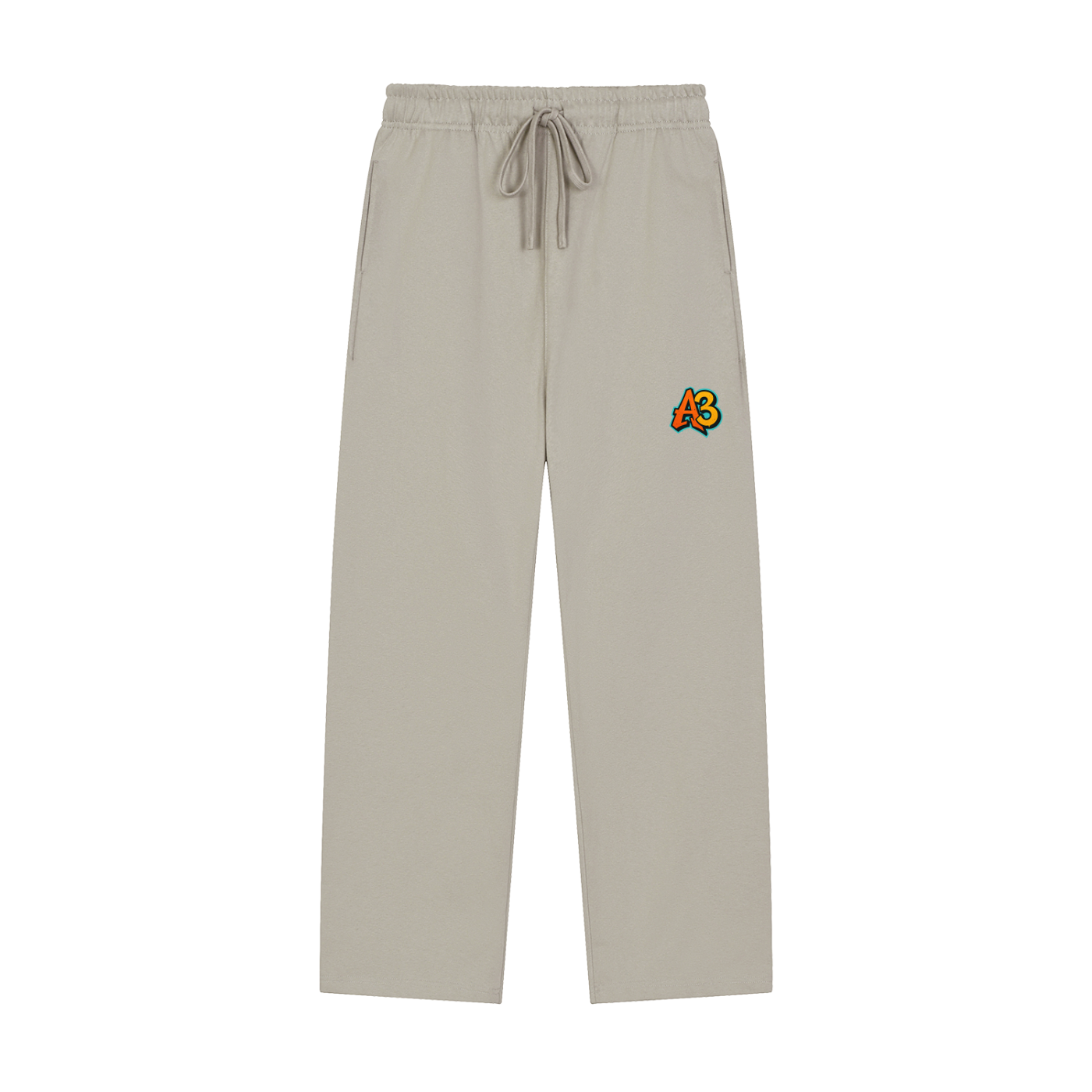 Solid Color Straight-Leg Sweatpants