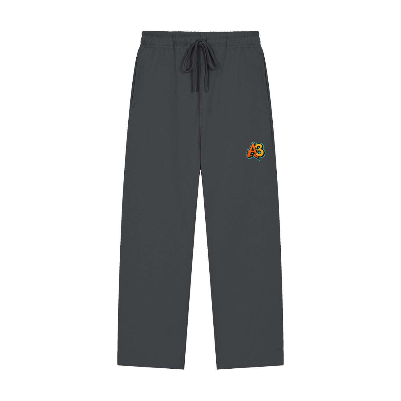 Solid Color Straight-Leg Sweatpants