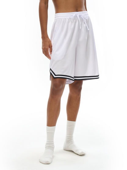 Classic Stripe Trim Basketball Shorts